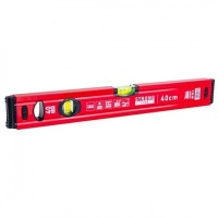 GEKO Aluminium Waterpas 400 mm | Sterke Magneet, 2 Libellen & Rubberen Eindkappen