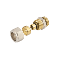  BONFIX Alu-knel koppeling messing puntstuk 16mm x 3/8inch FR