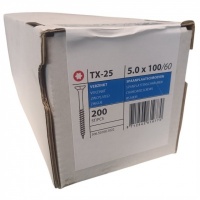 Spaanplaatschroeven 5.0 x 100 deeldraad verzinkt - 200 stuks