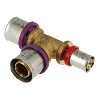 BONFIX Alu-pers - messing perskoppeling / persfitting - T-stuk verloop 26mm x 26mm x 16mm