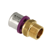 BONFIX Alu-pers - messing perskoppeling - persfitting - puntstuk 26mm x 3/4inch