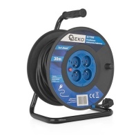 Elektrische Kabelhaspel 30 m – 4 Stopcontacten – 230V – 3x1.5mm² - GEKO
