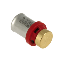 BONFIX Alu-pers messing persfitting eindkap 16mm