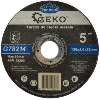 Doorslijpschijf premium voor metaal 125 x 2,0 x 22,2 mm (metaalschijf) - 10 stuks