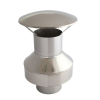 SKS 80 - dubbelwandig rookkanaal rvs regenkap diameter Ø80-140mm