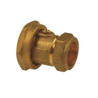 EnergyBy pompkoppeling met geïntegreerde afsluiter 1 1/2inch binnendraad x 28mm knel