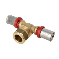 BONFIX Alu-pers persfitting T-stuk verloop 16mm x 15mm(knel) x 16mm FFF