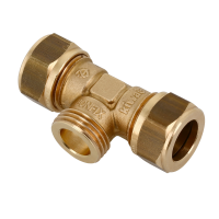 BONFIX messing knelfitting T-stuk buitendraad 15mm x 1/2inch x 15mm FRF