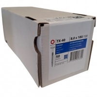 Tellerkopschroeven 8.0 x 180 deeldraad - 50 stuks