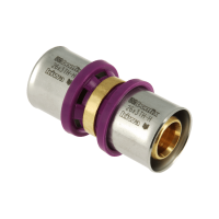 BONFIX Alu-pers - messing perskoppeling / persfitting - recht 26mm