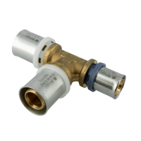 BONFIX Alu-pers messing persfitting T-stuk verloop 25mm x 25mm x 20mm FFF