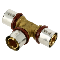 BONFIX Alu-pers - messing perskoppeling / persfitting - T-stuk 32mm