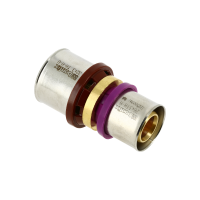 BONFIX Alu-pers - messing perskoppeling / persfitting - verloopkoppeling recht 32mm x 20mm