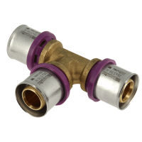 BONFIX Alu-pers - messing perskoppeling / persfitting - T-stuk 26mm