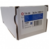 Tellerkopschroeven 6.0 x 100 deeldraad - 100 stuks