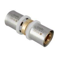 BONFIX Alu-pers - messing perskoppeling / persfitting - verloopkoppeling recht 25mm FF