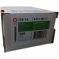 Vlonderschroeven RVS 410 4.0 x 40 - 200 stuks