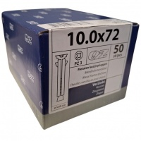 QZ kozijnpluggen platkop 10.0 x 72 - 50 stuks