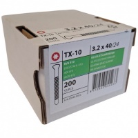 Glaslatschroeven rvs zelfborend 3.2 x 40 - 200 stuks