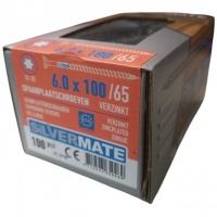 Silvermate spaanplaatschroeven 6.0 x 100 deeldraad - 100 stuks