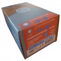 Silvermate spaanplaatschroeven 4.0 x 60 voldraad verzinkt - 200 stuks