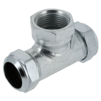 BONFIX C-staal knelfitting T-stuk 110 - 22mm x 1/2inch x 22mm FRpF