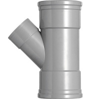 Martens PVC 125mm x 50mm T-stuk 45 graden