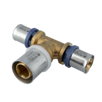 BONFIX Alu-pers messing persfitting T-stuk verloop 20mm x 25mm x 20mm FFF