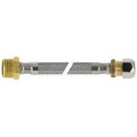 BONFIX RVS flexibele aansluitleiding 35cm 3/8inch x 10mm buitendraad x knel