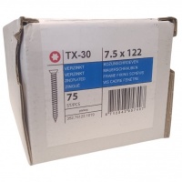 Kozijnschroeven platkop 7.5 x 122 - 75 stuks