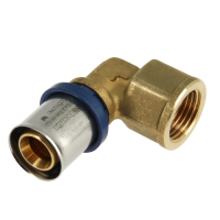 BONFIX Alu-pers messing persfitting bocht / knie 20mm x 1/2inch