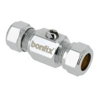 BONFIX messing verchroomd knel minikogelkraan met schroevendraaier bediening recht 10mm x 10mm FF