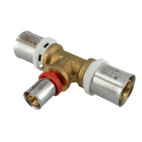 BONFIX Alu-pers messing persfitting T-stuk verloop 25mm x 16mm x 25mm FFF