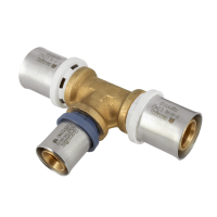 BONFIX Alu-pers messing persfitting T-stuk verloop 25mm x 20mm x 25mm FFF