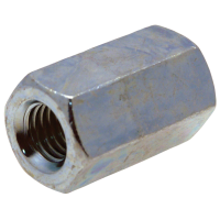 Zeskantige koppelmoeren M6 x 18 x SW 10 ijzer gegalvaniseerd 