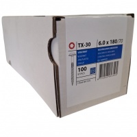 Tellerkopschroeven 6.0 x 180 deeldraad - 100 stuks