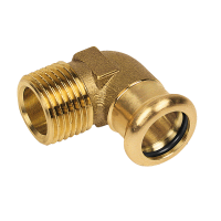 BONFIX press red copper silicium elbow male thread 28mm x 1inch FR