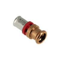 BONFIX Alu-pers - messing perskoppeling / persfitting - recht verlopend 16mm x 15mm