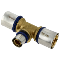 BONFIX Alu-pers messing persfitting T-stuk verloop 63mm x 40mm x 63mm FFF