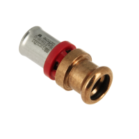 BONFIX Alu-pers - messing perskoppeling / persfitting - recht verlopend 16mm x 12mm