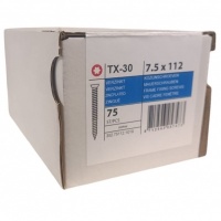 Kozijnschroeven platkop 7.5 x 112 - 75 stuks