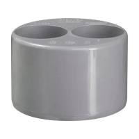 Martens PVC 110mm x 40mm x 40mm dubbele verloopring inwendig grijs