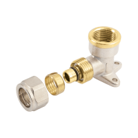  BONFIX Alu-knel koppeling messing muurplaat binnendraad 3/4inch x 20mm FRp