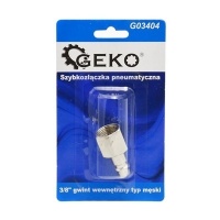 GEKO Compressed Air Plug Nipple Internal Thread 3/8 inch (Brass)