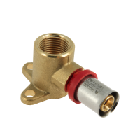 BONFIX Alu-pers - messing perskoppeling muurplaat binnendraad 16mm x 1/2inch hoogte 35mm