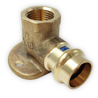 AesPRES Uniko koper persfitting muurplaat 12mm x 1/2inch