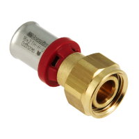 BONFIX Alu-pers messing persfitting 2-delig euroconus wartelkoppeling 16mm x 3/4inch