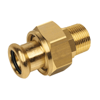 BONFIX press fitting red copper 3-piece coupling 15mm x 3/4inch FR