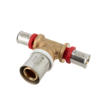 BONFIX Alu-pers messing persfitting T-stuk verloop 16mm x 25mm x 16mm FFF