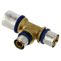 BONFIX Alu-pers messing persfitting T-stuk verloop 40mm x 26mm x 32mm FFF